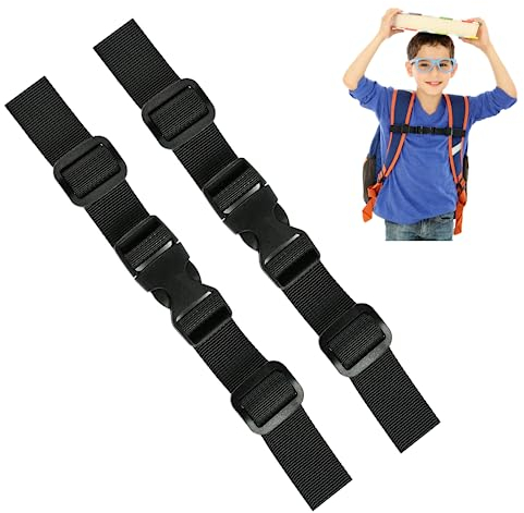 KATELUO Verstellbarer Brustgurt, rutschfest Brustgurt Rucksack, Strapazierfähiger Rucksackgurt, Schnellverschluss Rucksackgurt, Gurt Nylon für Schulrucksack Wandern Jogging Außerhalb, 2 Stück