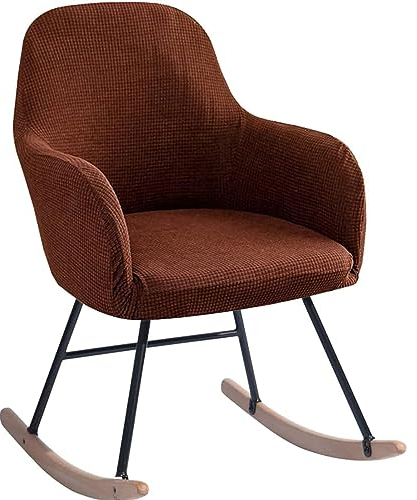 Leomix Stretch-Schaukelstuhl-Schonbezüge, mit Armlehnen, Lounge-Stuhlbezügen mit hoher Rückenlehne, für Zuhause, Schlafzimmer, Esszimmer, Stuhlschutz,D,2pack