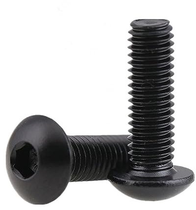 Lot de 50 boulons en métal noir M3 x 20 mm, tête hexagonale en acier inoxydable 304, boulons de fixation pour meubles en plastique, bois et cloison sèche