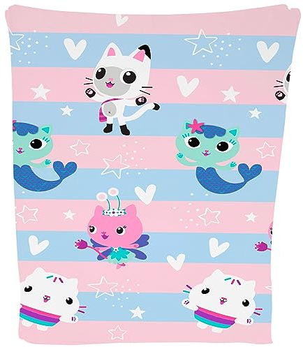 Gabby's Dollhouse Couverture polaire douce pour enfants Pandy Paw Mercat Cakey Cat Fairy Cadeau pour filles garçons tout-petits