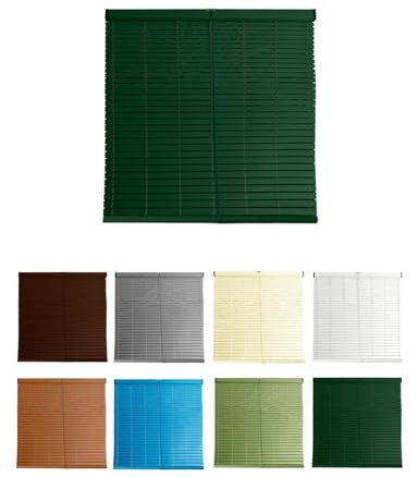 JARDIN202 - Persiana de PVC Alicantina con Polea Metálica | Persiana Enrollable | Estor Enrollable para Ventanas, Puertas, Salón y Cocina | 125 x 240 cm (Verde Andaluz)
