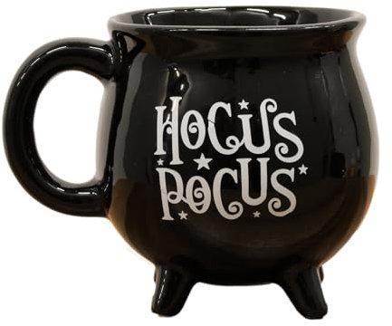 Fyne-Finds Hocus Pocus Black Cauldron Mug with Feet 450ml Coffee Tea Cup Halloween Festive Table Novelty