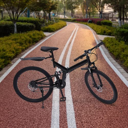 Aohuada 26 Zoll Klappfahrrad MTB, Vollfederung Mountainbike, Scheibenbremse Erwachsenes, Premium Fahrrad 21 Gang Schaltung, Fully MTB für Jungen, Mädchen, Damen & Herren NEU