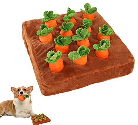 Karotten-Hunde-Puzzlespielzeug, Versteckspiel Für Karottenfarm-Hundespielzeug, Bereichernde Futtermatte Für Haustiere Für Geruchstraining Und Langsames Fressen, Für Kleine, Mittelgroße Und Große Hunde
