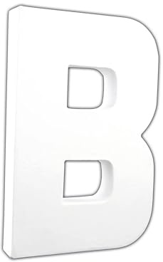 Décopatch AC701Cpack 3x Buchstabe B aus Pappmaché 3x13,5x20,5cm Weiß
