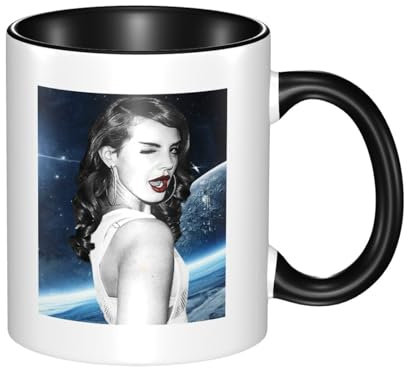 VcJta Lana Singer Del Music Rey Mug tasse à café en céramique, tasse amusante pour café ou thé, cadeau pour le meilleur ami
