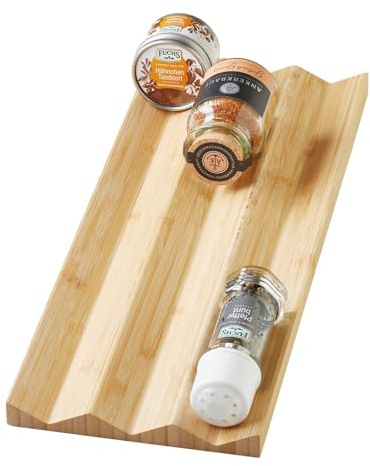 Orga-Box Bambus Gewürzeinsatz 448 x 174 x 20 mm | für ORGA-BOX 3 Besteckeinsätze ab 497 mm (600 mm Korpusbreite) Holz Gewürzdoseneinsatz