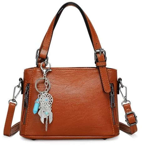 VINBAGGE Petit Sac à Bandouliere en Cuir PU pour Femme,Sacs portés épaule, Sacs pour Téléphone Portable, Pochettes et Clutches Femme