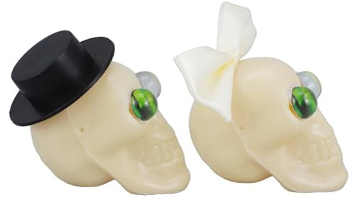 TOPBATHY Totenköpfe Zur Dekoration Mini- Braut Bräutigam Halloween Totenköpfe Gefälschte Totenkopfmodelle Party Requisiten Halloween