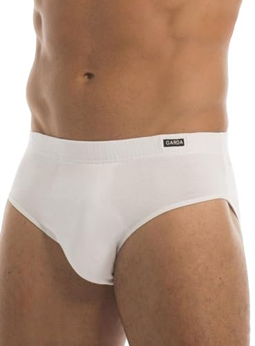 GARDA - 6 Slip Midi Uomo in Cotone Bielastico, Slip Medio Elastico Ricoperto 3471 (Blu, 6/XL)