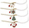 BESTYASH 4stücke Weihnachtsarmband Teiliges Armband Mit Weihnachtsmotiven Perlen Und Anhängern Für Festliche Anlässe Charmante Geschenkidee Für Damen Und Mädchen