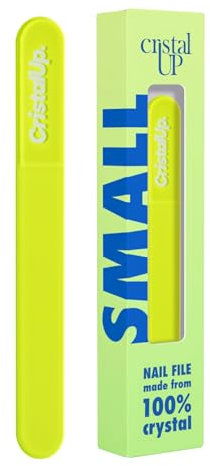 Cristal UP Crystal Nail File 3 in, Glass File Ideal for Purse, Durable, Eco Friendly, Safe and Gentle on Nails, Perfect for Travel Home, Office and On The Go, Comes in a Stylish and Portable Design