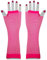 xbiez 1 paire de mitaines en résille pour femme - Couleurs fluo - Mitaines courtes en maille - Pour fête à thème, rose rouge, As desacribed