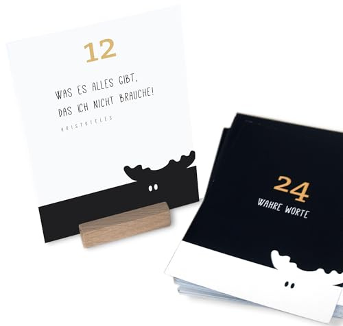 Adventskalender Wahre Worte für Erwachsene Zitate Dichter philosophisch Postkarkengröße Tischkalender