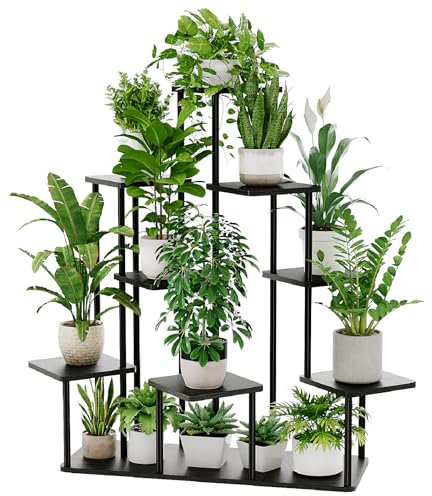 Bamworld Grand support pour plantes d'intérieur, étagère d'angle pour plantes multiples, supports de pots de fleurs