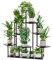 Bamworld Porta Piante da Interno ed Esterno a 9 Ripiani Nero– Fioriera in Legno e Metallo, Scaffale Moderno Salvaspazio per Vasi e Piante, Porta Vasi Decorativo per Giardino, Balcone, Soggiorno