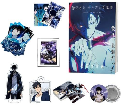 Solo Levelings Sammlungen - Anime Poster Stand Artbook Schlüsselanhänger Badge Karte Box - Solo Levelings Figuren Dekorationen