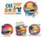 Family Cruise Door Magnets, Kaluofan 5 PCS Cruise Door Decorations, 2025 Family Cruise Travel Decorations Magnetic, Funny Carnival Ship Decorative Magnets for Cabin Fridge Stateroom Car