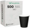 ecodrinks - 500 Bicchieri Carta - Per Acqua, Cocktail, Bevande Calde e Fredde - Biodegradabili, Eco-friendly e Made in Italy (Nero, 240ml)
