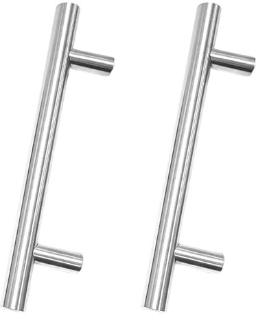 MNFPSJB 2 Pack Kitchen Cupboard Handles Stainless Steel Door Brushed Cabinet Wardrobe Drawer (Hole Centre 128mm)