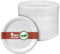 Disposable Paper Plate 9 Inch Heavy Duty Strong Bagasse Compostable Eco-Friendly Natural Sugarcane Fibers Round Plates for Hot & Cold Food Catering BirthdayDinner Party Office Picnic BBQs 100 Plates