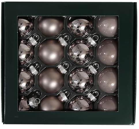 Kleine Baumkugeln aus Glas Ø 2 cm/2,5 cm/3 cm - Christbaumkugeln Baumschmuck Christbaumschmuck Weihnachtsbaumschmuck Weihnachtsbaumkugeln (16 Stück Tuffstein, 3 cm)