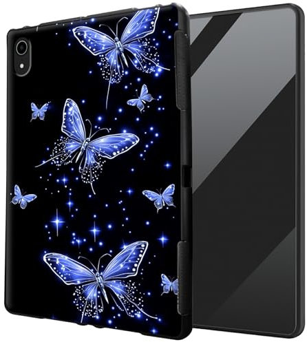 DIGTIALL TPU-Hülle für iPad Air 3. Generation 2019/iPad Pro 10,5 Zoll 2017/iPad 7 10,2 2019/2020, iPad 9 2021, ultradünne Schutzhülle, stoßfeste Schutzhülle, leuchtende Schmetterlinge