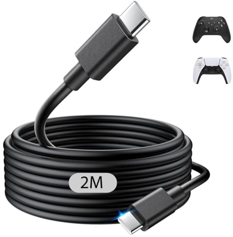 PS5 Controller Ladekabel für Xbox Serie X S, 60 W schnelles USB C auf USB C Kabel für Sony Playstation 5-Controller, Typ C USBC Ladekabel für Nintendo Switch 2 Konsole, 2 m