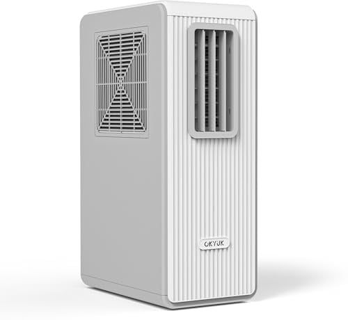 OKYUK Condizionatore portatile a risparmio energetico 200 W, Condizionatore Senza unità esterna, R290, aria condizionata 3 in 1, deumidificatore, ventola, con tubo di scarico (Bianco)