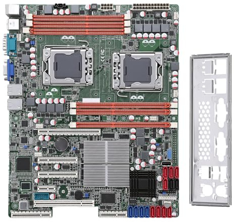 YUEHISY Ersatz-ATX-Motherboard für Z8NA D6C-Server, LGA 1366-Sockel DDR3 24G, X58-Chipsatz-Gaming-Motherboard mit PCIe 2.0