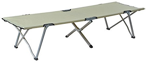 Outsunny Campingbett Feldbett Klappbett Liege inkl. Tasche 193x64x40cm (Beige)