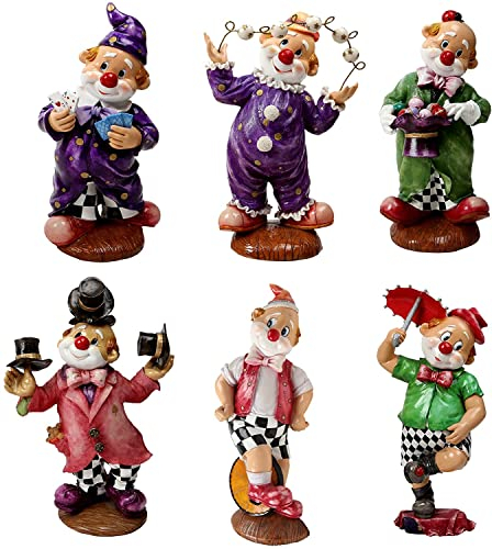 era85 CTG Dekoratives Porzellan-Sammelstück, Wanddekoration für Feiertage und Veranstaltungen, 6 Stile, 30,5 cm, Mehrfarbig Clown-Wandschild