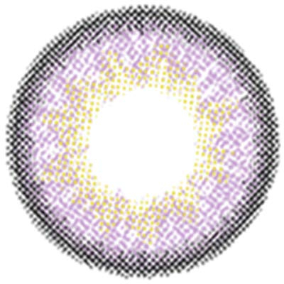 Matlens – EOS Farbige Kontaktlinsen ohne Stärke violet lila Big eyes G-306 2 Linsen 1 Kontaktlinsenbehälter 1 Pflegemittel 50ml