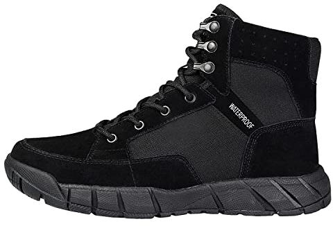 FREE SOLDIER Herren Stiefeletten Ultralight Military Tactical Arbeit Stiefel Knöchelhoch 6 Inch Zoll Spitze bis atmungsaktiv Desert Boots (Schwarz,46)
