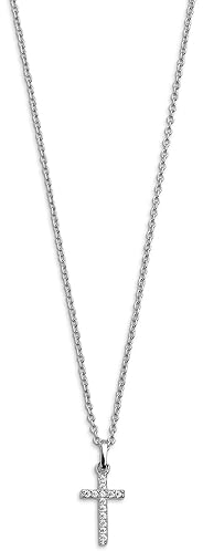 XENOX® Kreuz Halskette - Damen Halskette aus hochwertigem 925/- Sterlingsilber mit Kreuz-Anhänger | XS3522K