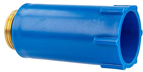 tecuro Baustopfen 3/4 Zoll mit Messing-Gewinde - Kunststoff blau