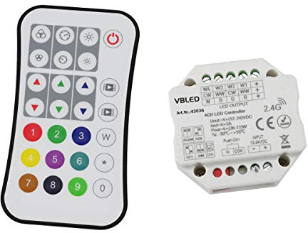 VBLED©INATUS SET - Funk Dimmer Controller für RGB, oder RGB+W LED Streifen 12-24V DC