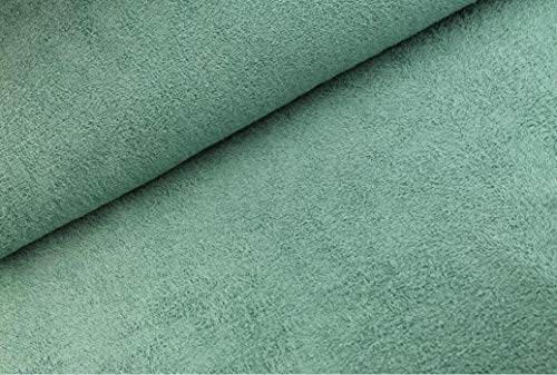 Frottee Stoffe beidseitig ab 0,25 m - Breite 150 cm - 525g/m schwer - Meterware (Altgrün)
