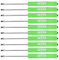 PQY 10pcs Mini Tops and Pocket Clips Pocket Screwdriver Strong Magnetic Slotted Screwdriver Green