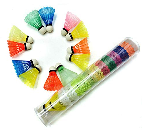 nuluxi Badminton Federbälle Nylon Badminton Bälle Federbälle Kunststoff Bunt Federbälle Premium Federbälle für Badminton für Indoor Outdoor Sport Training Bewegung Unterhaltung und Spiele