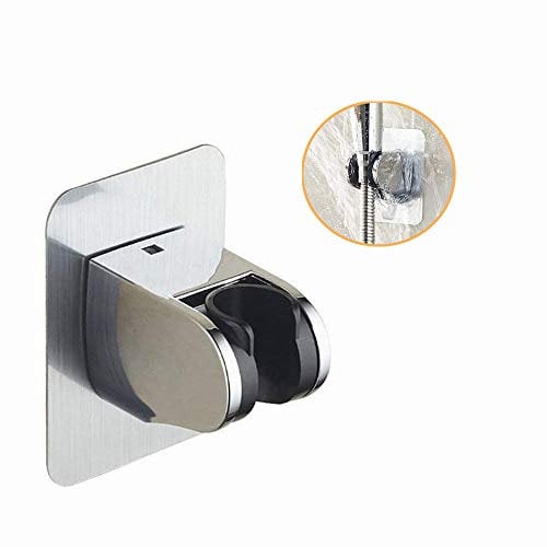 Voarge Duschhalterung, verstellbare Duschdüse mit fester Basis, Silber, ABS-Kunststoff, Bodenmontage