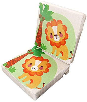 Kinder Sitzerhöhung Stuhl Leder Sitzkissen Tragbar Verstellbar Quadratische Verstellbar Zerlegbar Kleinkinder Esszimmerstuhl ErhöHen Pad Esszimmer Boostersitze