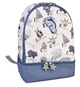 Iris Barcelona - Mochila Infantil para Niño y Niña Back Pack Snack Rico, Color Azul | Bolsa Mochila Escolar de Merienda Porta Bocadillos, Envoltorios Reutilizables y Ecológicos sin BPA