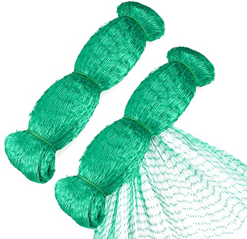 KINGLAKE Vogelnetze Vogelschutznetz Engmaschig 4x10m, 2 Stück Vogelnetz Pflanzenschutznetz Stabil, Laubnetz, Hochbeet Netz Abdeckung Gartennetz für Hochbeete Hühner Teich Kirschenbaum