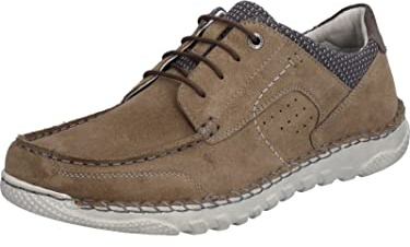 Josef Seibel Herren Bequemschuhe Wilson 10,Weite H (Weit),Wechselfußbett,schnürer,bequem,Schnuerschuhe,Schnuerer,Beige (Taupe-Kombi),40 EU