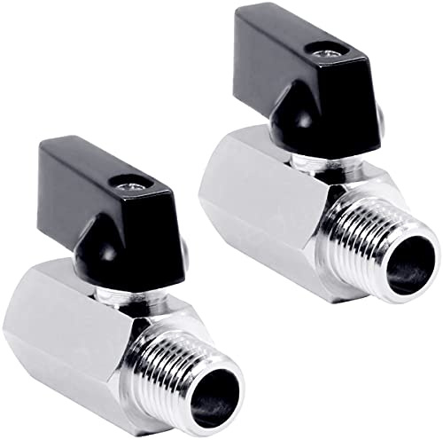 Beduan Mini-Kugelhahn aus Messing, NPT weiblich x männlich, 2 Stück
