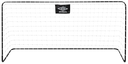 Umbro Fußballtor - Fussballtor 182 x 122 x 61 cm - Fußball Tor - Fussballtore für Garten Kinder und Erwachsene - Fussball Trainingszubehör für Innen und Außen - Metall - Schwarz