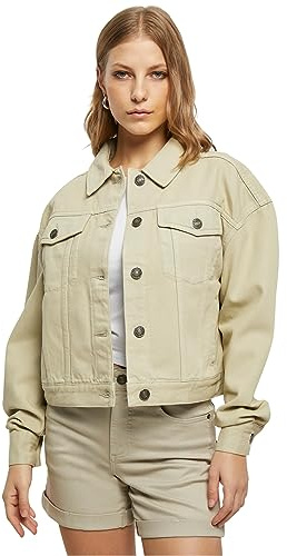 Urban Classics Damen Jacke Ladies Oversized Colored Denim Jacket softseagrass 3XL