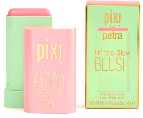 Pixi On-The-Glow Blush - Fleur, Rubor Hidratante Con Color En Barra, Con Ginseng, Aloe Vera Y Extractos De Frutas, Para Mejillas Y Labios, 19 G (0.6 Oz), Sin Parabenos