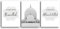 JNAOZI Islamische Wandbildr Set, Islamische Leinwand Wandbilder, Premium Wandposter Set Kunstdruck - OHNE Rahmen (50x70cm*3)…